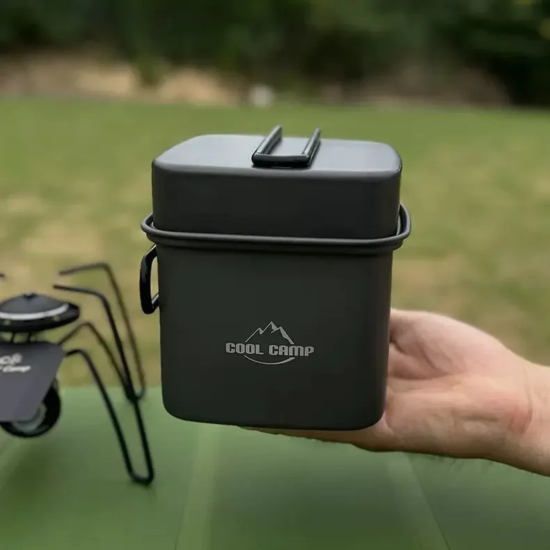 Camping Cooking Box Set - Pot carré de Camping en plein