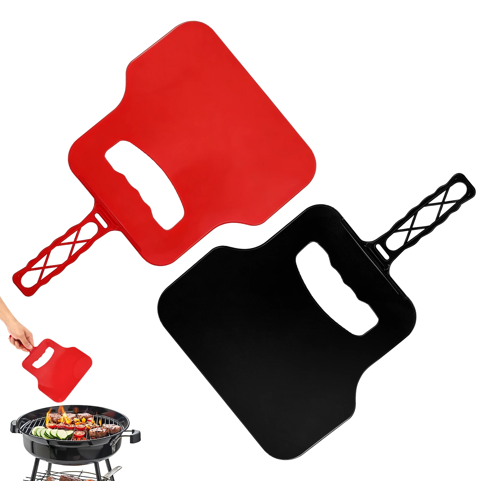 Camping Cooking Grill - Ventilateur manuel en plastique, outil de