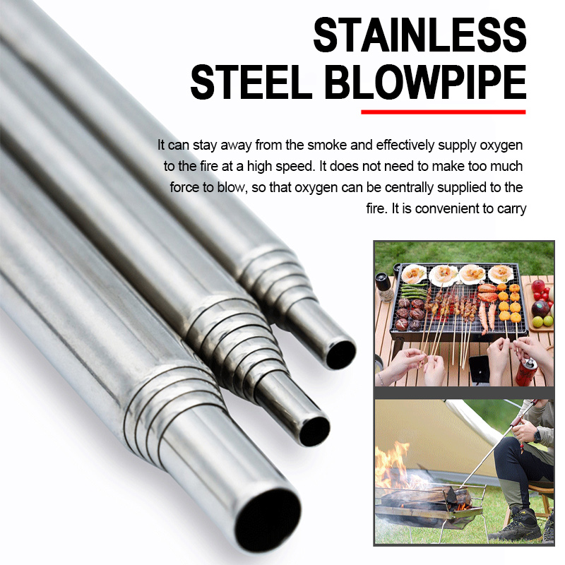 Camping Cooking Windshield - Tube de soufflage télescopique en acier