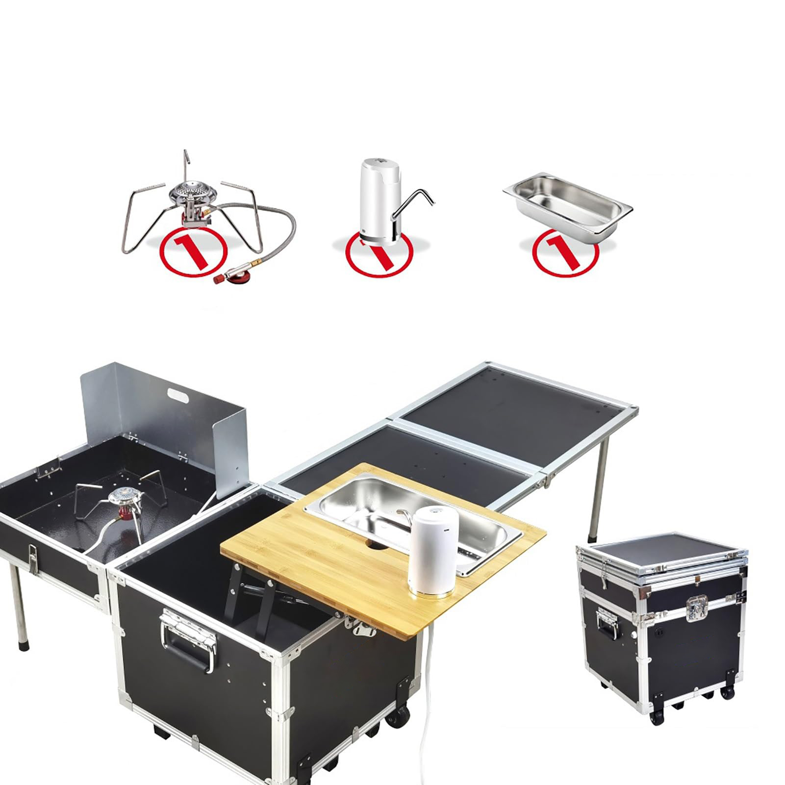 Camping Cooking Box Set - Ensemble de cuisine de camping en