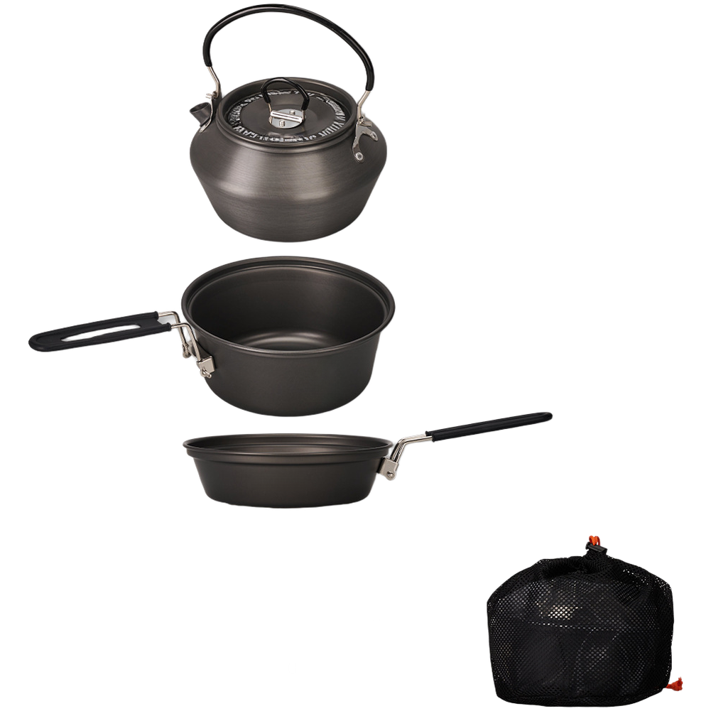 Camping Cooking Set With Kettle - Ensemble de cuisine de camping en