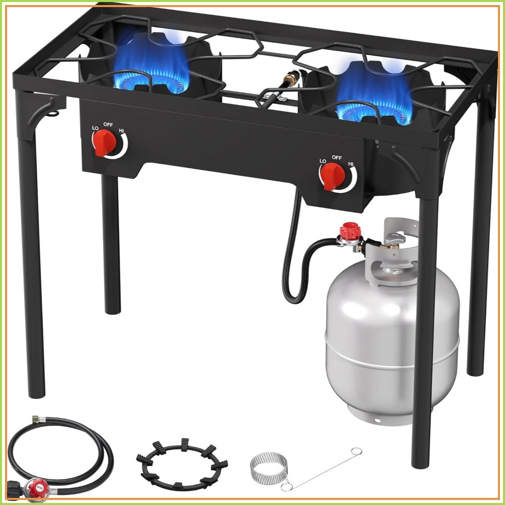 Camping Cooking Propane - Réchaud à gaz 2 brûleurs, brûleur