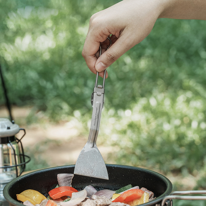 Camping Cooking Box Set - Boundless Voyage-Spatule de camping en titane,