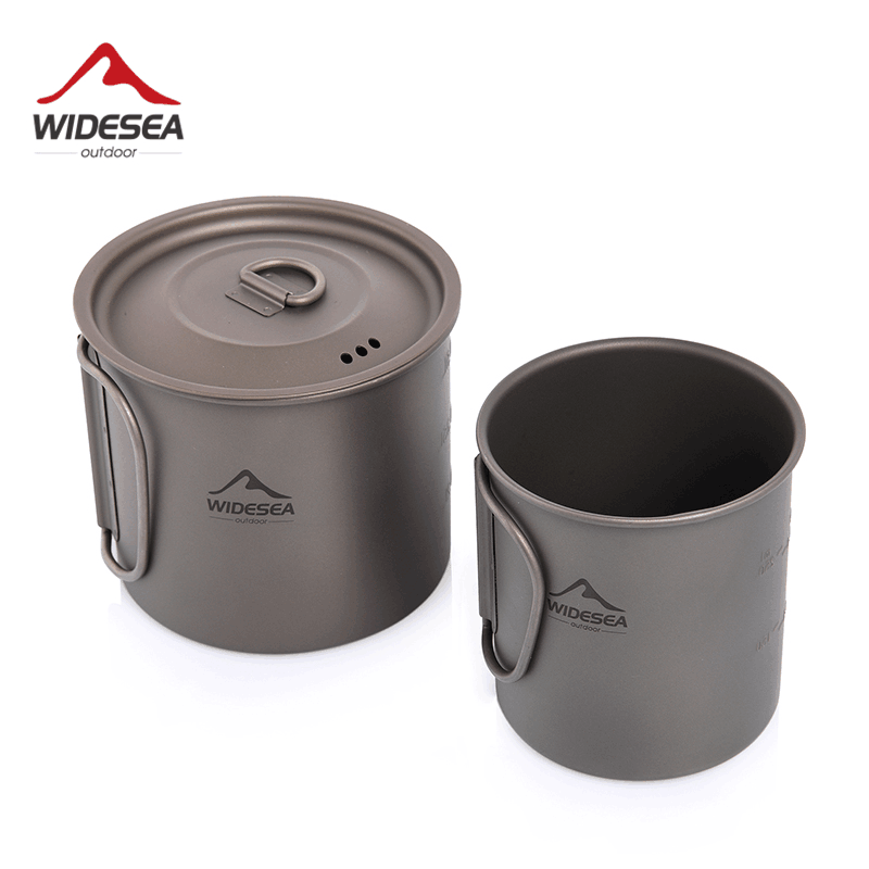 Quechua Camping Cooking Set - Widesea Camping tasse titane tasse touristique