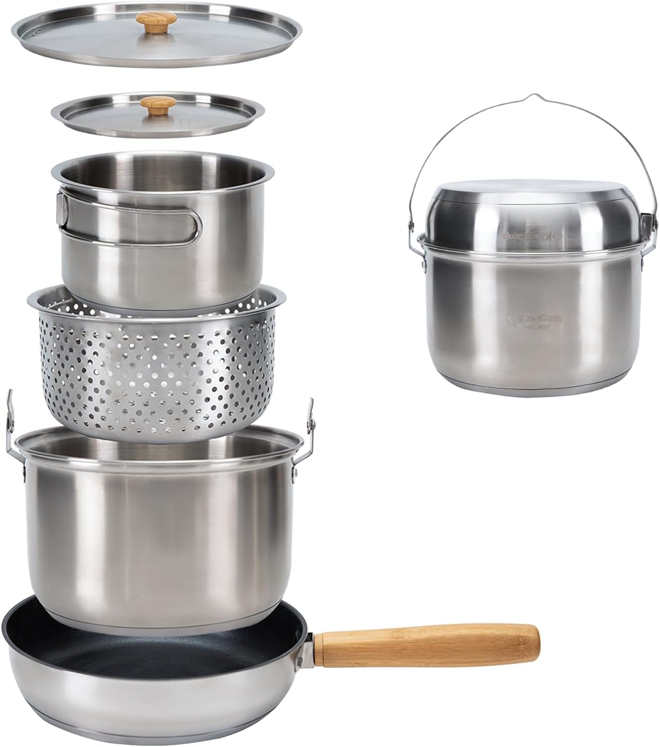 Camping Cooking Set With Kettle - Ensemble de cuisine de camping en