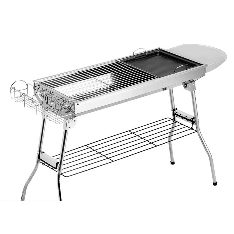 Camping Cooking Grill - Grand barbecue pliable au charbon de