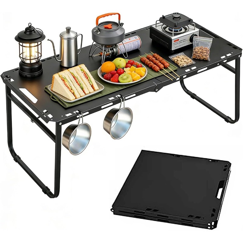 Camping Cooking Table - Table de camping pliable réglable portable
