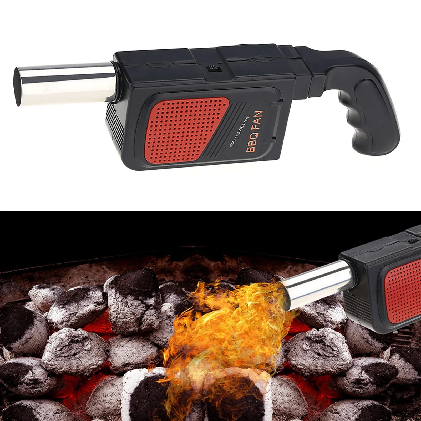 Camping Cooking Grill - Ventilateur électrique portable pour barbecue, souffleur