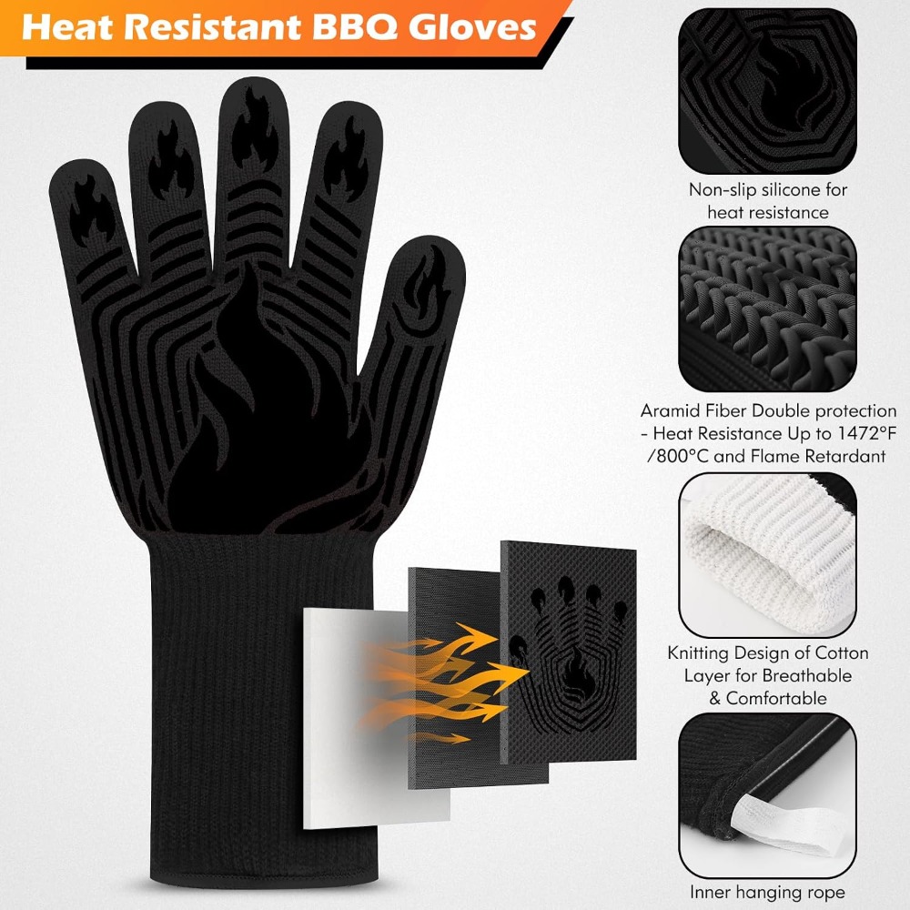 Camping Cooking Grill - Gants de barbecue, 1472 ° Gants