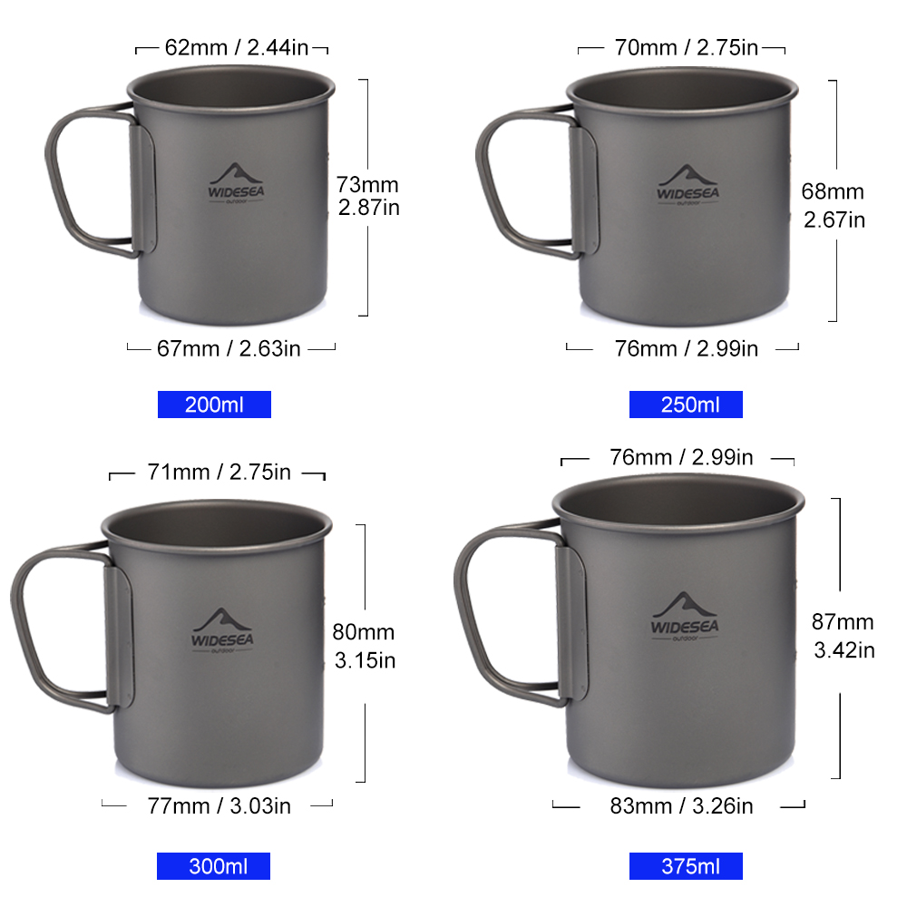 Tasse de camping Widesea en ti - Quechua Camping Cooking Set avis et prix