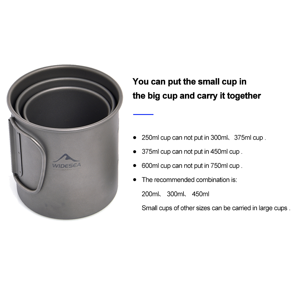 Tasse de camping Widesea en ti - Quechua Camping Cooking Set avis et prix