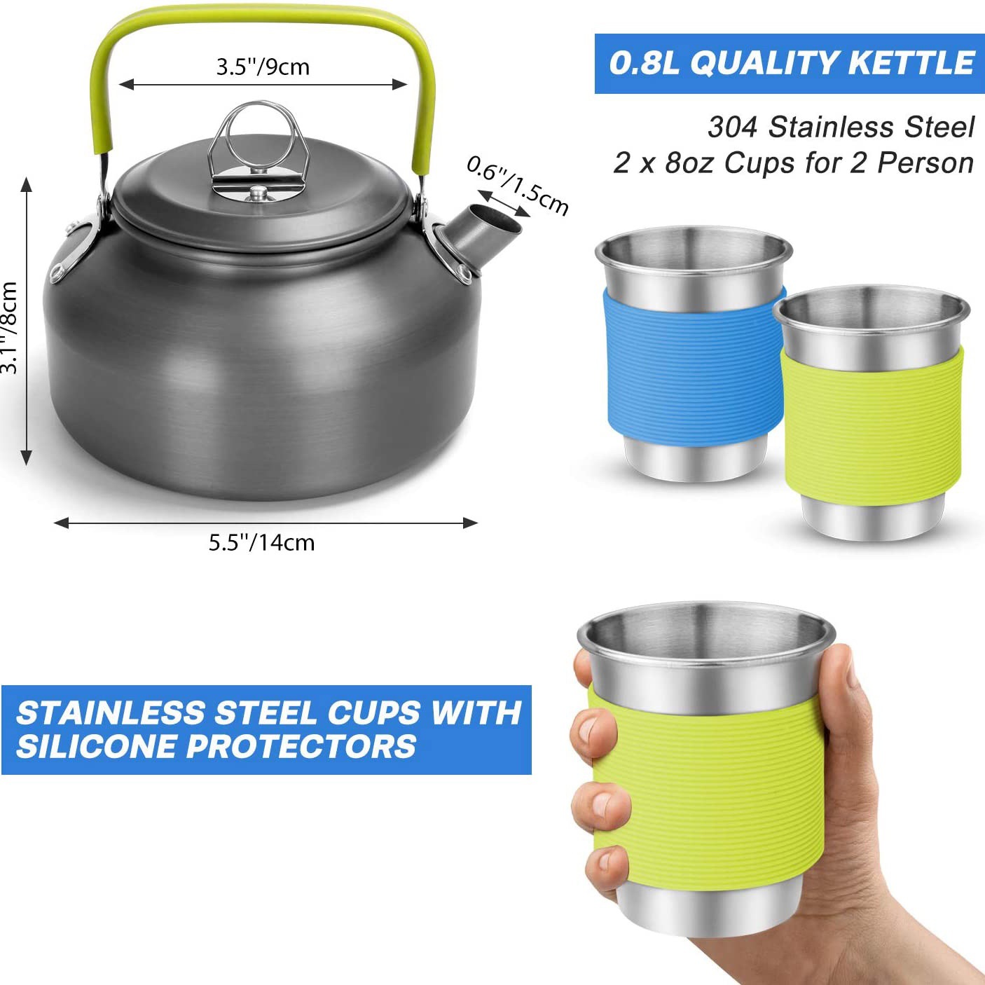 Ensemble de cuisine de camping - Camping Cooking Set With Kettle avis et prix