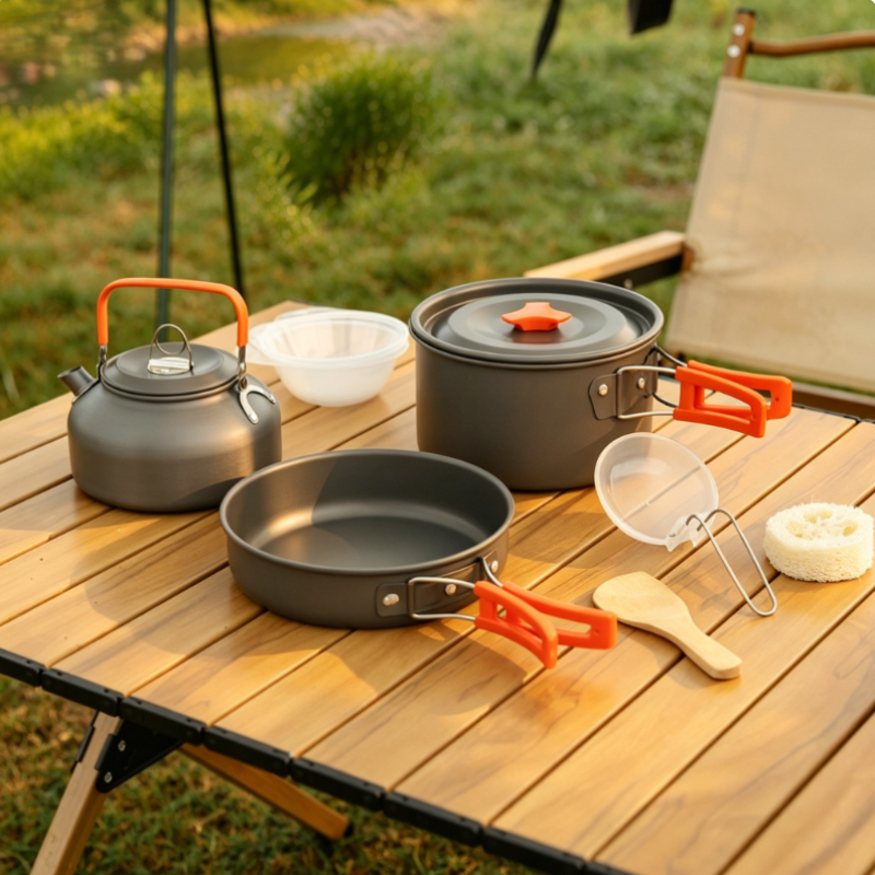 Ensemble de camping en alliage - Camping Cooking Set With Kettle avis et prix