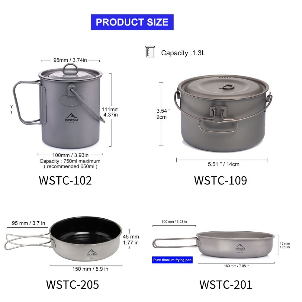 ESEA-Batterie de cuisine en ti - Camping Cooking Unit avis et prix