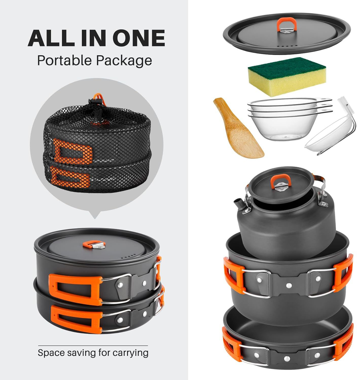 Ustensiles de cuisine de campi - Camping Cooking Set With Kettle avis et prix