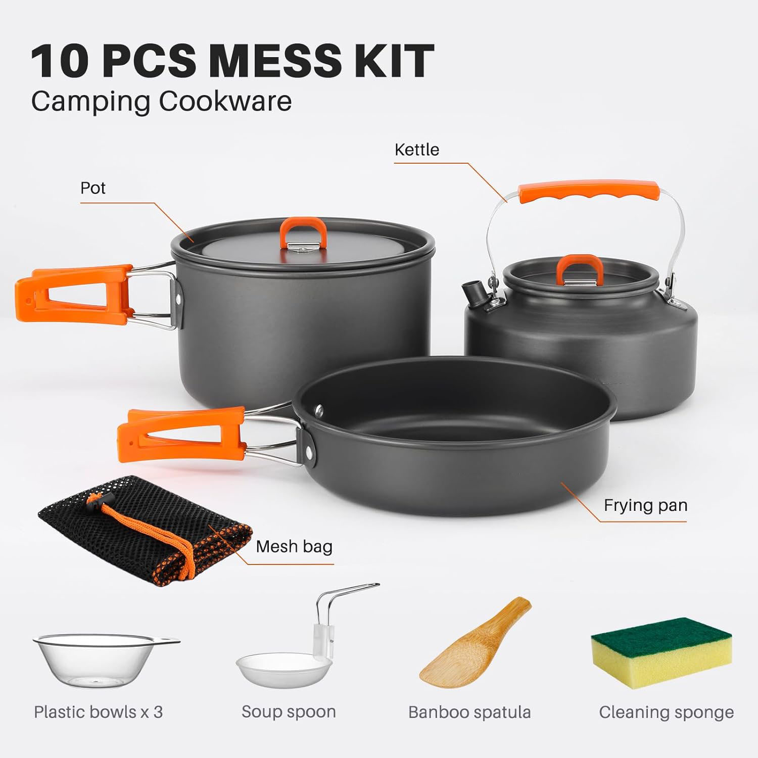 Ustensiles de cuisine de campi - Camping Cooking Set With Kettle avis et prix