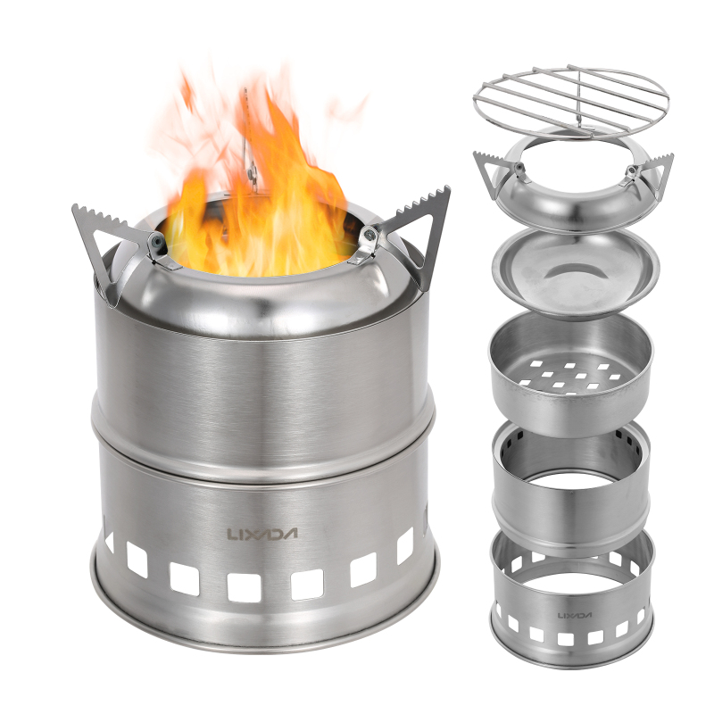 VEXADA-Poêle à bois en acier i - Camping Cooking Windshield avis et prix