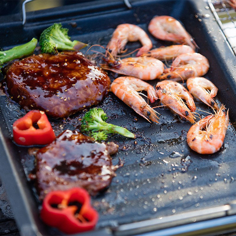 Poêle à griller carrée épaisse - Camping Cooking Ware avis et prix