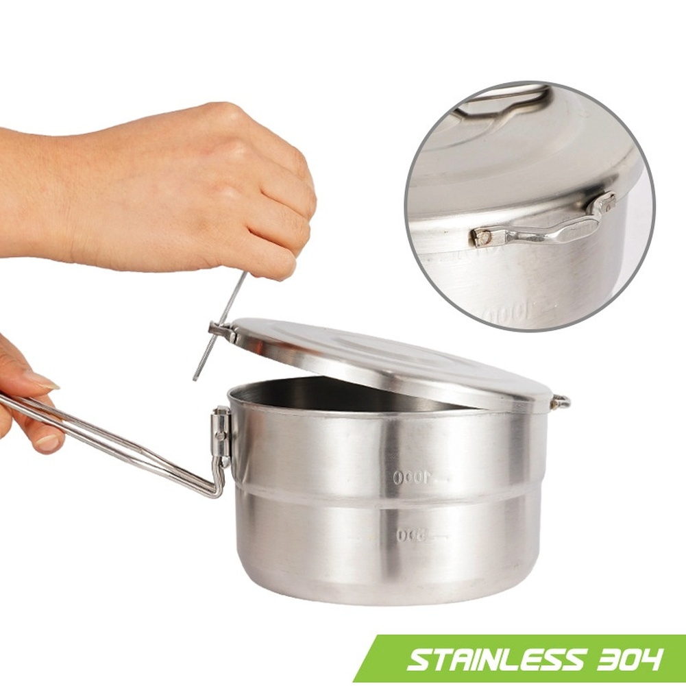 Pot de camping en acier inoxyd - Camping Cooking Box Set avis et prix