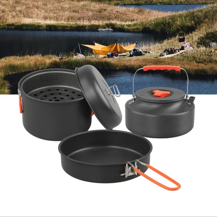 Ensemble d'ustensiles de cuisi - Camping Cooking Set With Kettle avis et prix
