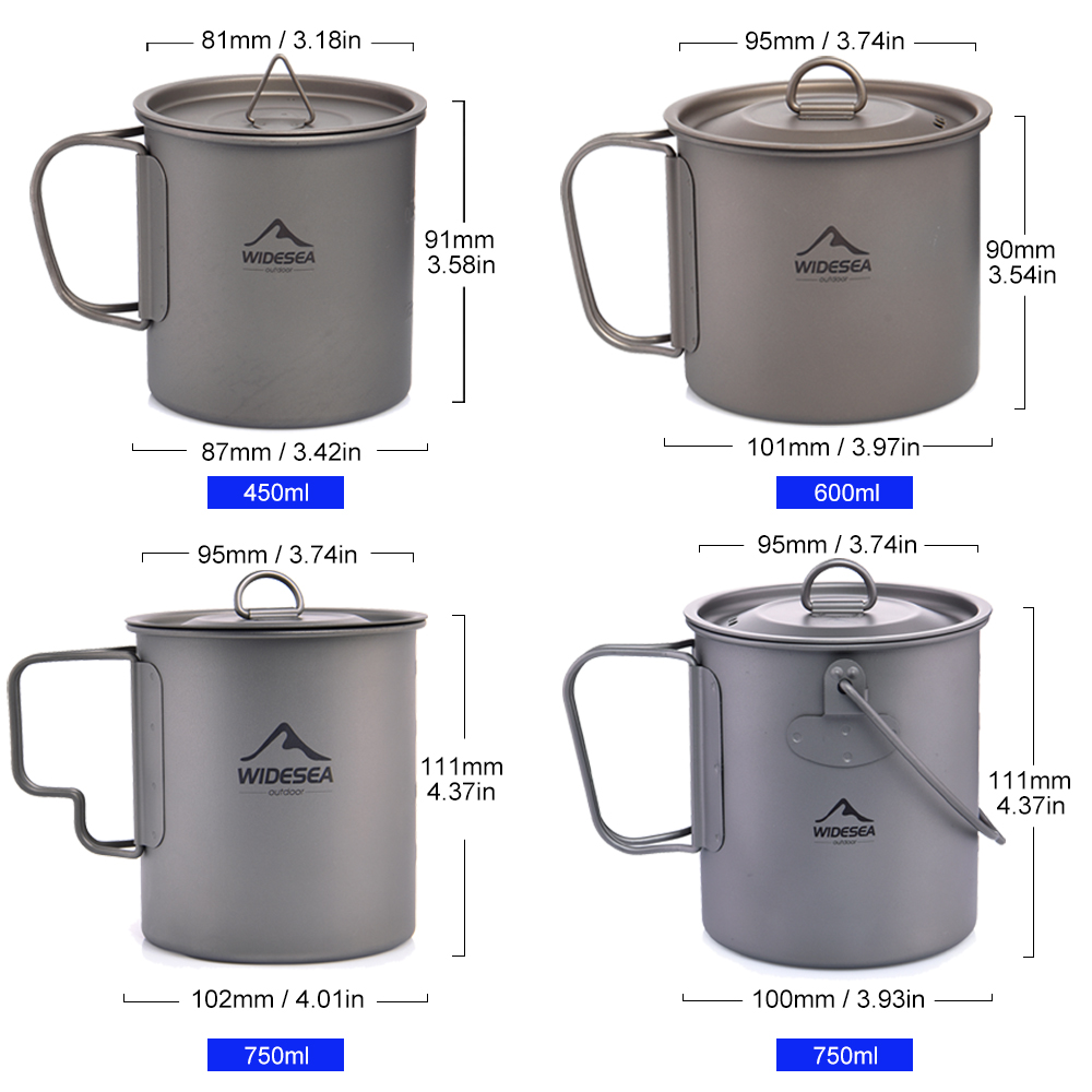 Widesea Camping tasse titane t - Quechua Camping Cooking Set avis et prix