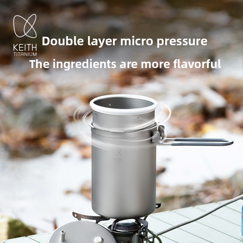 Keith Pure Titanium Autocuiseu - Camping Lightweight Cooking Pot avis et prix