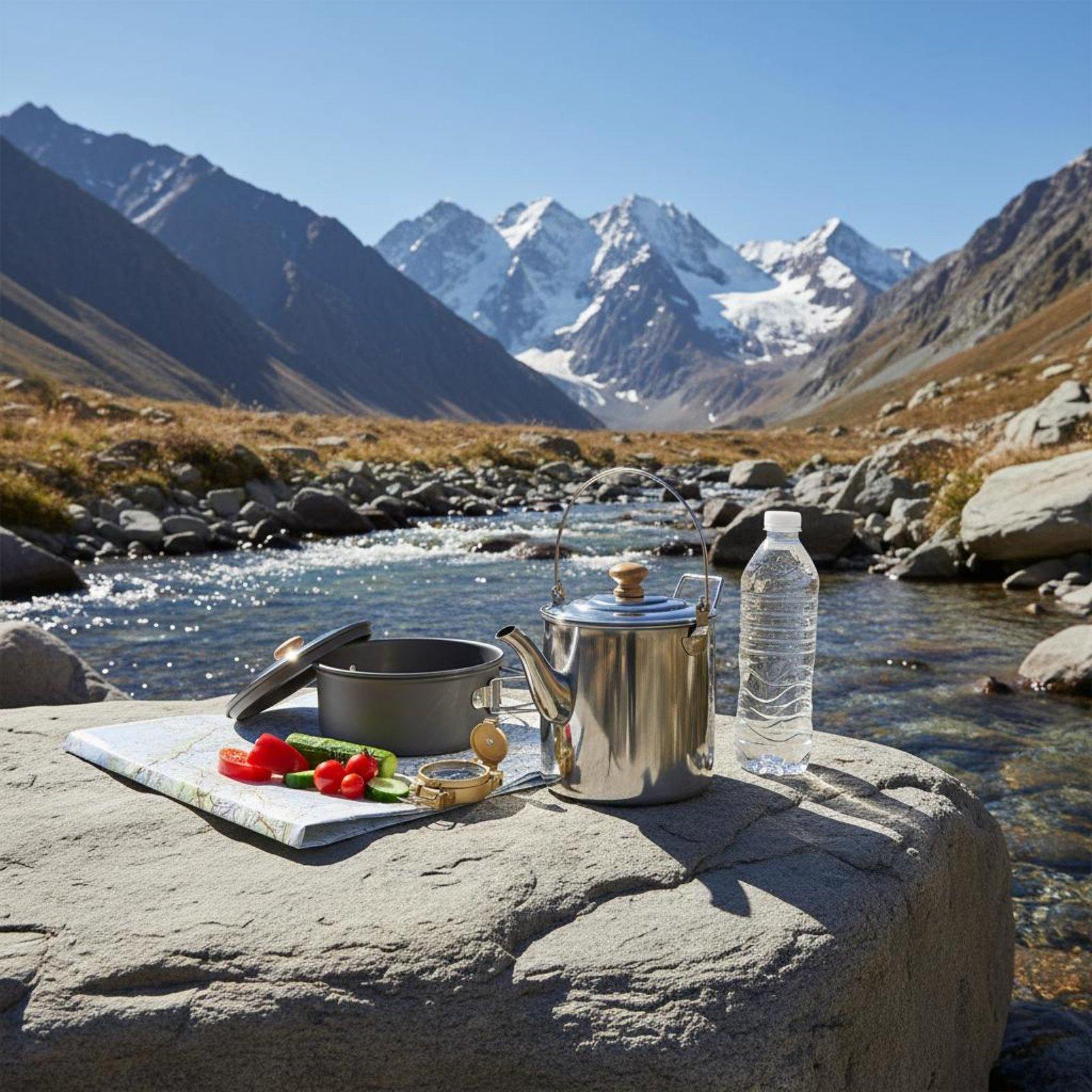Ensemble de cuisine portable e - Camping Cooking Set With Kettle avis et prix