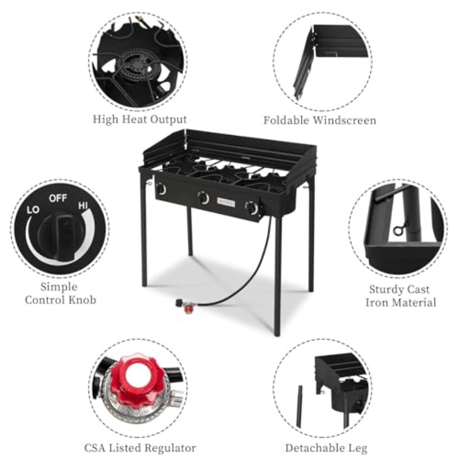 Réchaud à gaz propane extérieu - Camping Cooking Propane avis et prix