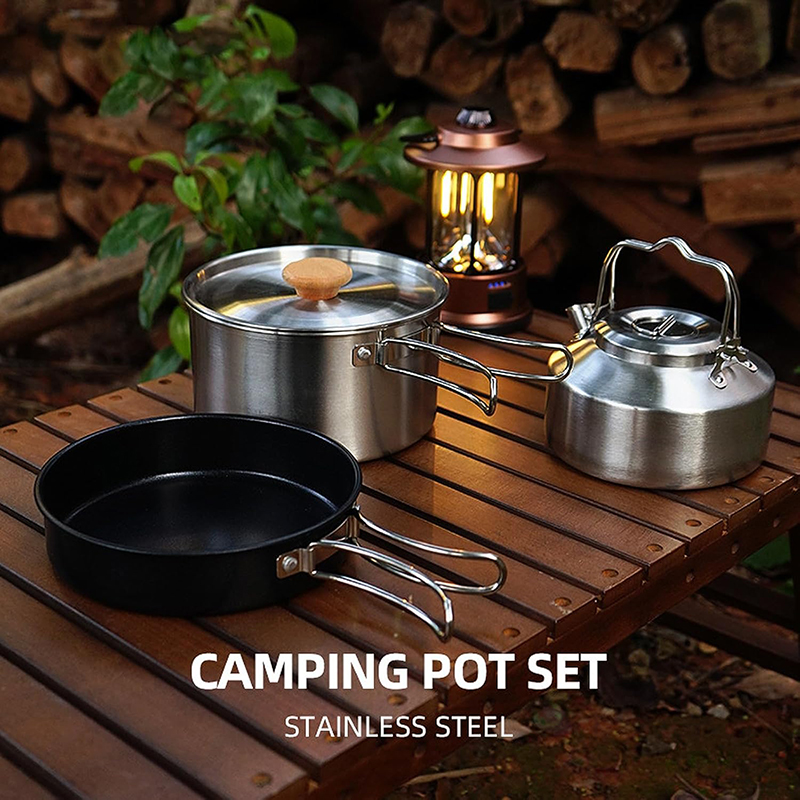 Ensemble de cuisine de camping - Camping Cooking Set With Kettle avis et prix