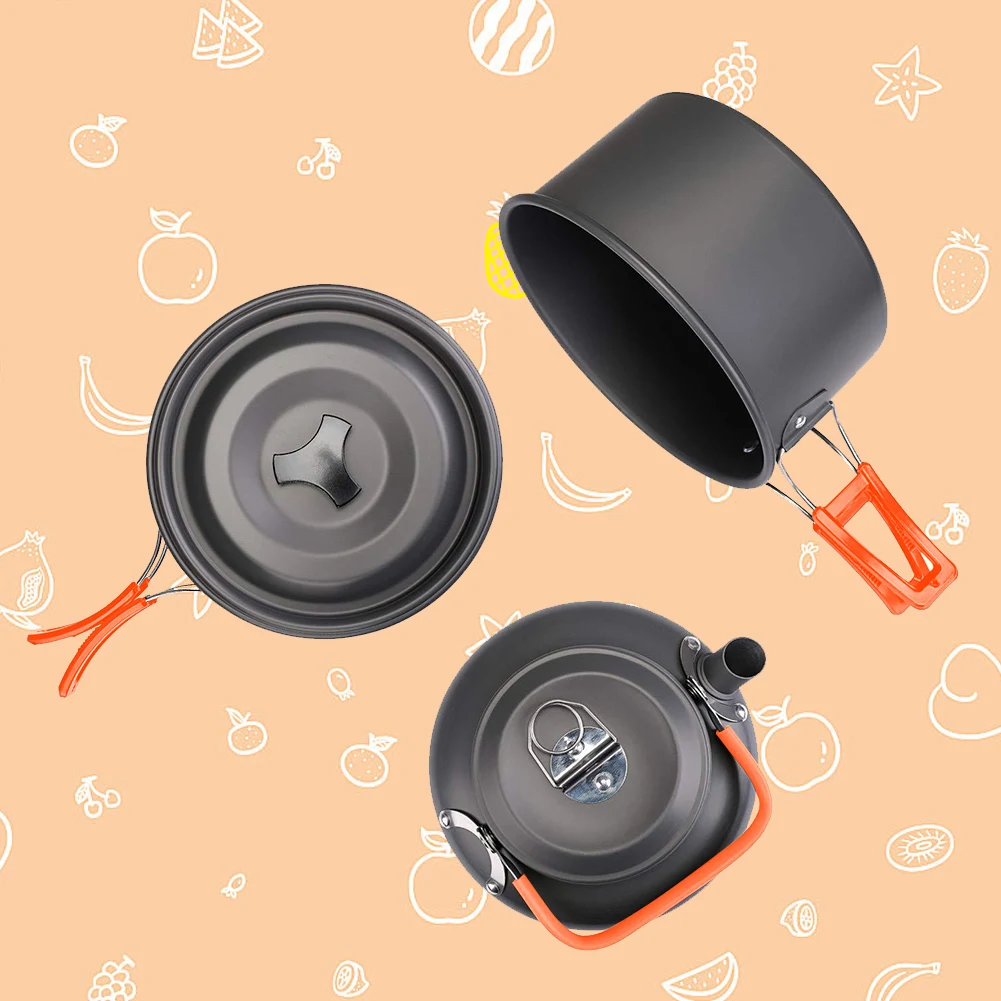 Kit de cuisine de camping, bou - Camping Cooking Set With Kettle avis et prix