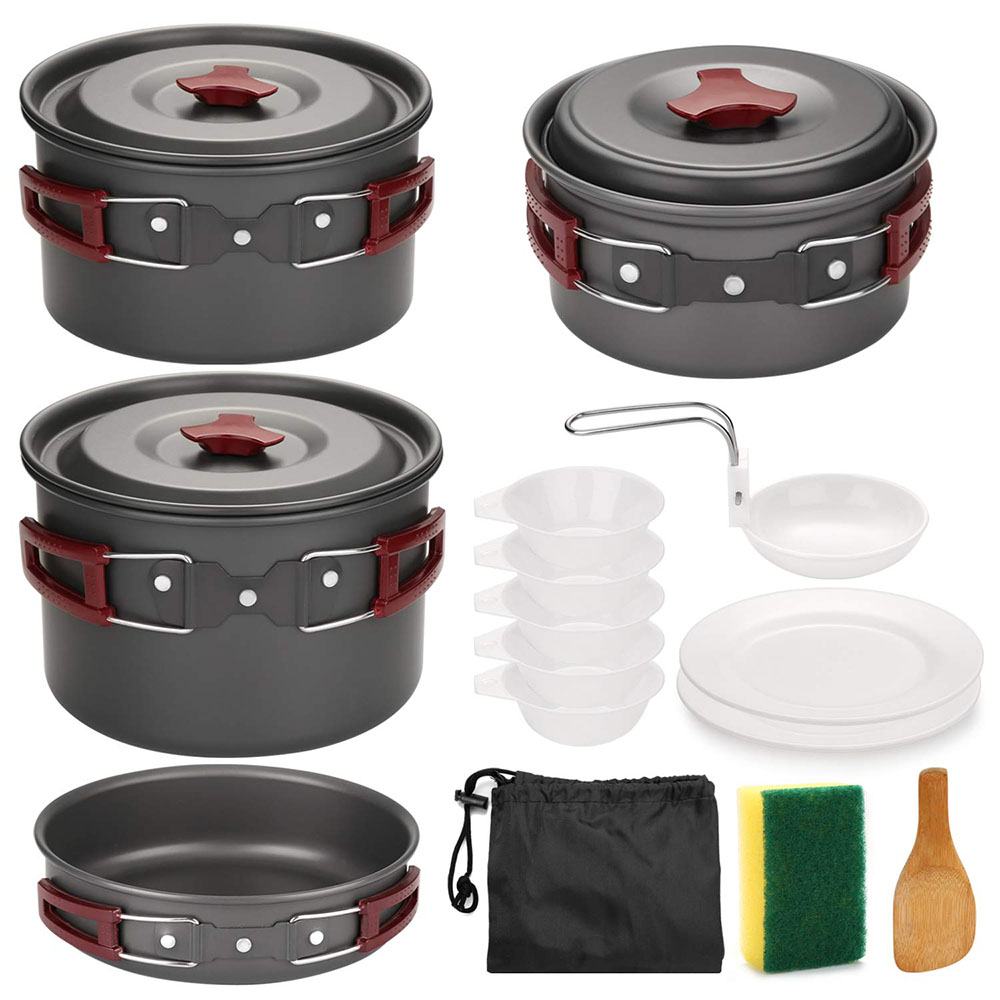 Kit de batterie de cuisine de  - Camping Cooking Ware avis et prix