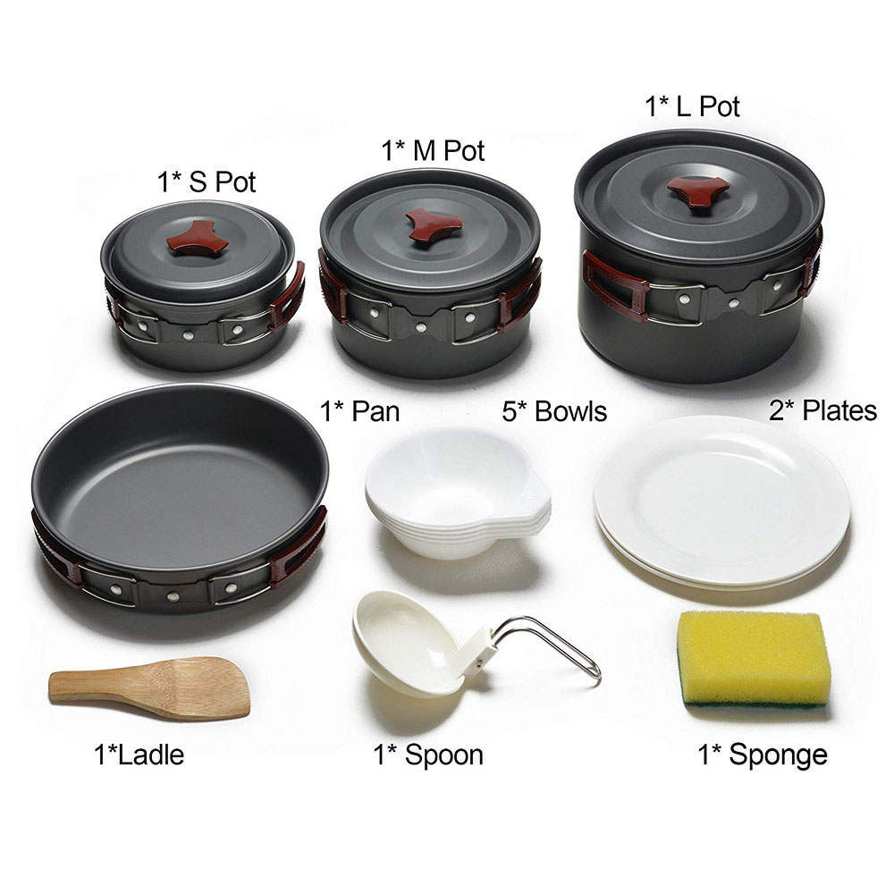 Kit de batterie de cuisine de  - Camping Cooking Ware avis et prix