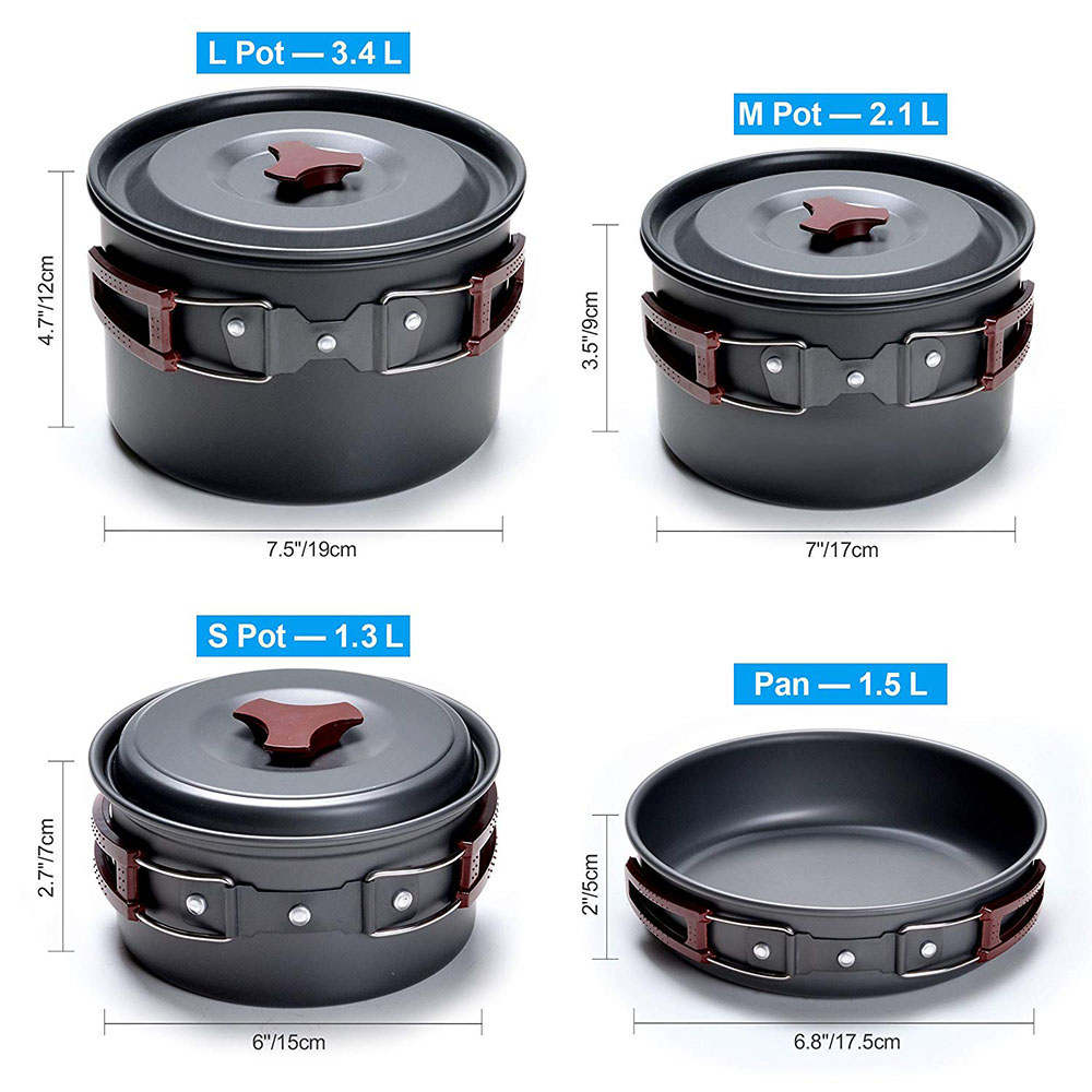 Kit de batterie de cuisine de  - Camping Cooking Ware avis et prix