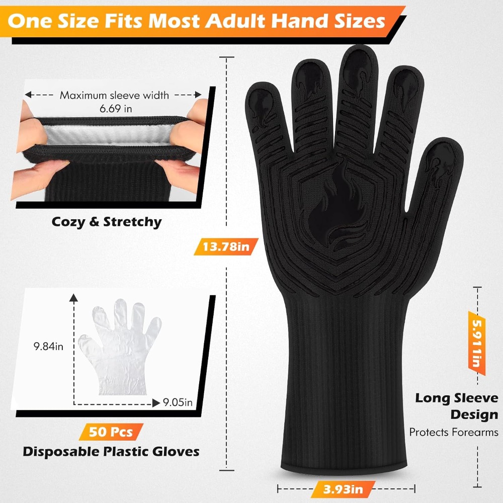 Gants de barbecue, 1472 ° Gant - Camping Cooking Grill avis et prix